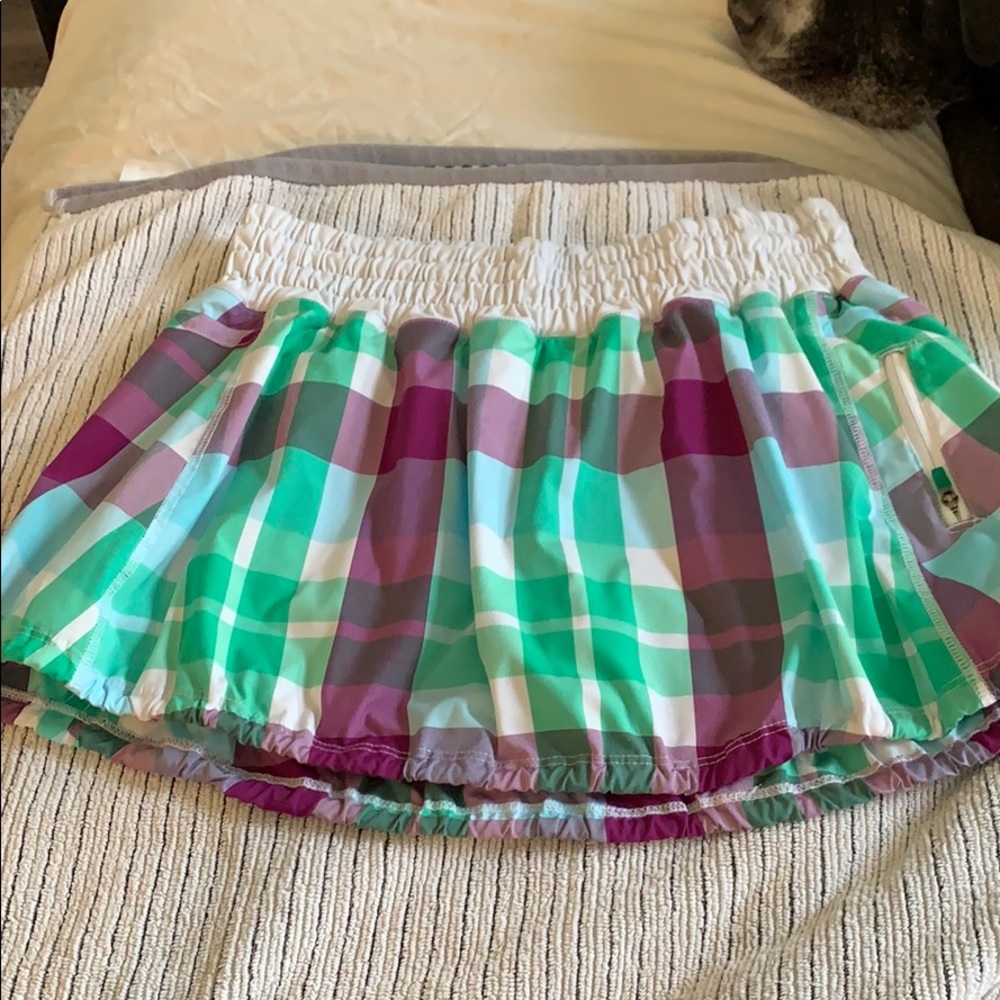 lululemon athletica Multicolor Plaid Skirt